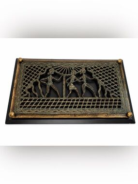 🌟 Tribal Celebration Carved Wall Art – Rustic Elegance in Wood 🌟 10” X 20”